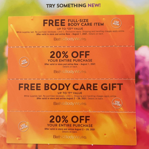 How To Get On The Bath And Body Works Mailing List For Free Coupons